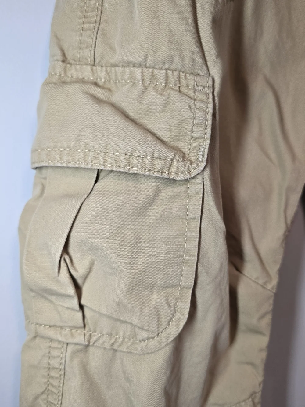 GAP Kid's Cargo Lined Pants in Khaki Tan Pull On, Drawstring, Warm